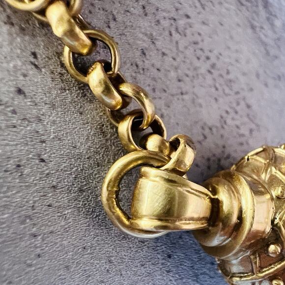 Rare Retired Julie Vos Gold-Tone Turquoise Pendant Charm Keychain Resort Coastal - Picture 6 of 15